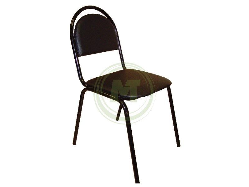 Офисный стул СМ 8 V4 (к/з черный, каркас черный)